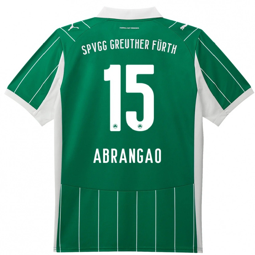 Danxen Børn David Abrangao #15 Grøn Hvid Udebane Spillertrøjer 2025/26 Trøje T-Shirt
