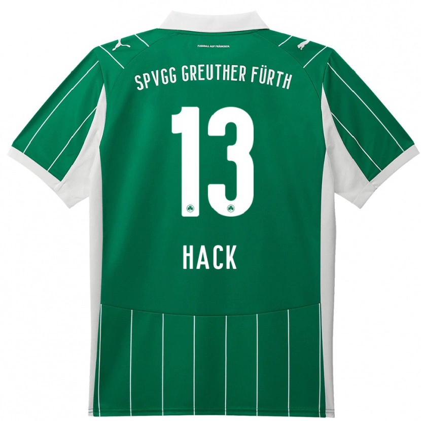 Danxen Børn Philipp Hack #13 Grøn Hvid Udebane Spillertrøjer 2025/26 Trøje T-Shirt
