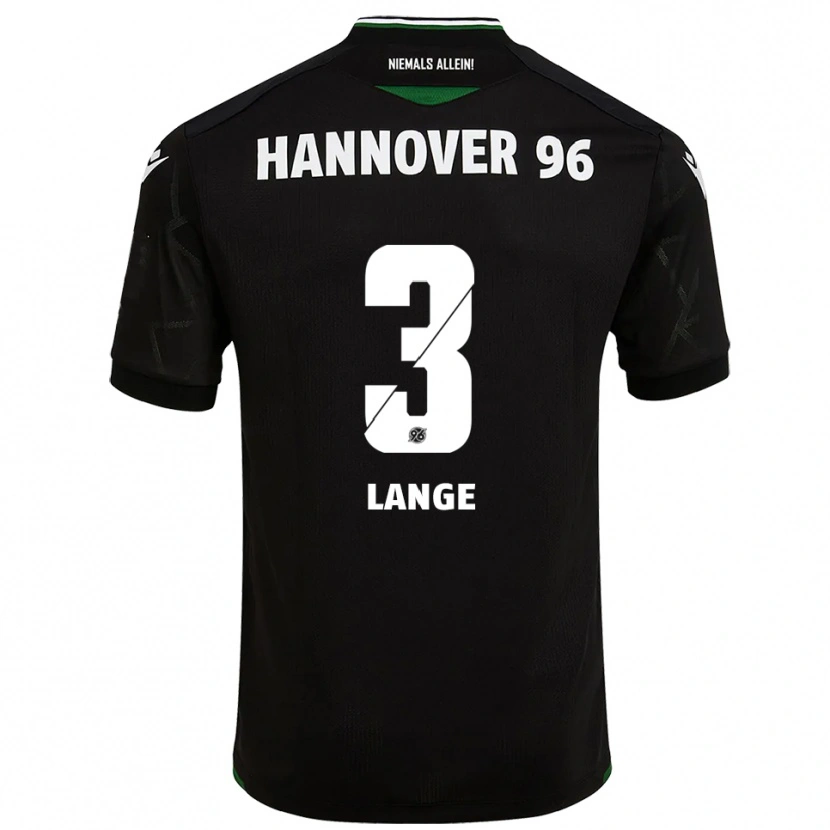 Danxen Børn Maximilian Lange #3 Sort Grøn Udebane Spillertrøjer 2025/26 Trøje T-Shirt