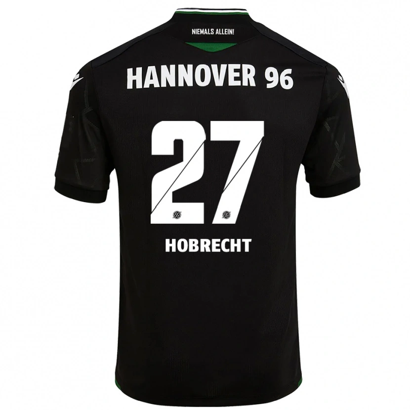 Danxen Børn Tom Hobrecht #27 Sort Grøn Udebane Spillertrøjer 2025/26 Trøje T-Shirt
