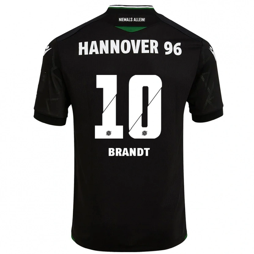 Danxen Børn Keanu Brandt #10 Sort Grøn Udebane Spillertrøjer 2025/26 Trøje T-Shirt