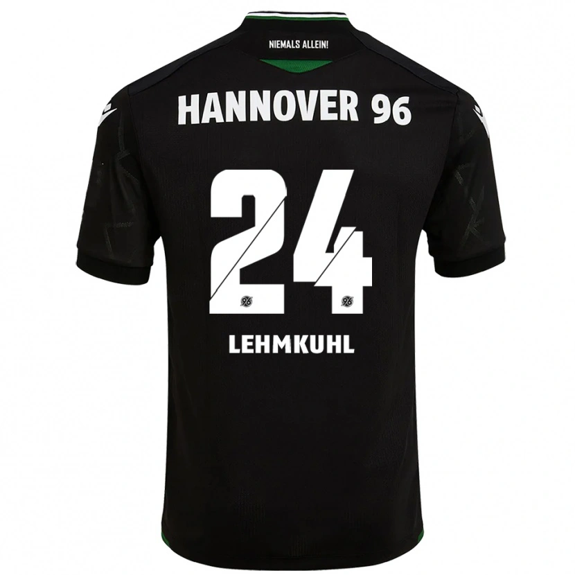 Danxen Børn Camillo Lehmkuhl #24 Sort Grøn Udebane Spillertrøjer 2025/26 Trøje T-Shirt