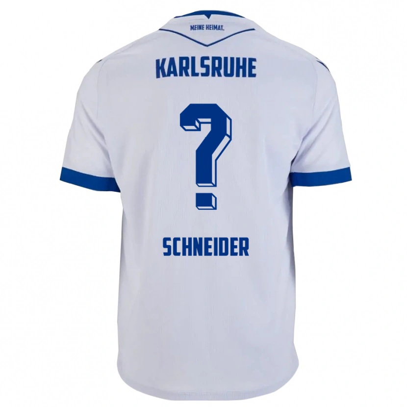 Danxen Børn Nadja Schneider #0 Hvid Blå Udebane Spillertrøjer 2025/26 Trøje T-Shirt