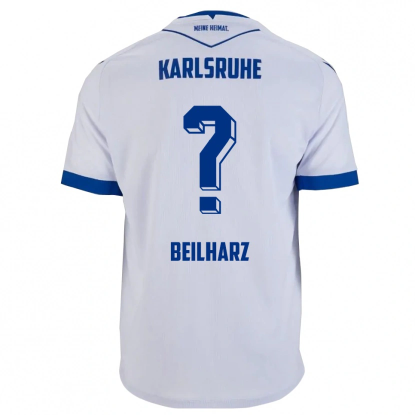 Danxen Børn Charlotte Beilharz #0 Hvid Blå Udebane Spillertrøjer 2025/26 Trøje T-Shirt