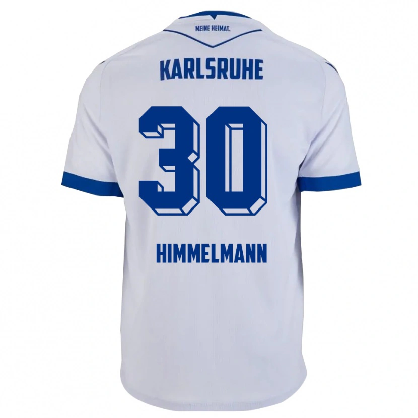 Danxen Børn Robin Himmelmann #30 Hvid Blå Udebane Spillertrøjer 2025/26 Trøje T-Shirt