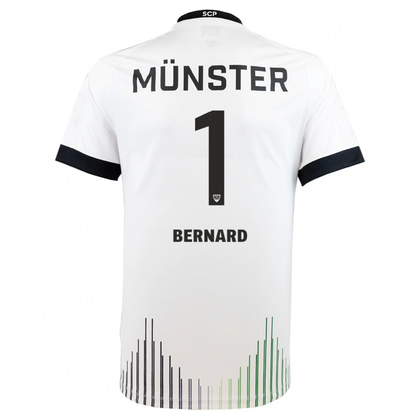 Danxen Børn Jan Bernard #1 Hvid Sort Udebane Spillertrøjer 2025/26 Trøje T-Shirt