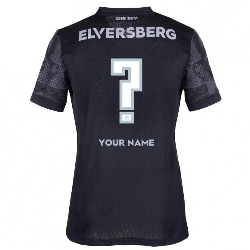 Danxen Børn Dit Navn #0 Sort Grå Udebane Spillertrøjer 2025/26 Trøje T-Shirt