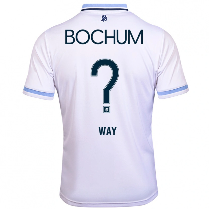 Danxen Børn Cecilia Way #0 Hvid Himmelblå Udebane Spillertrøjer 2025/26 Trøje T-Shirt