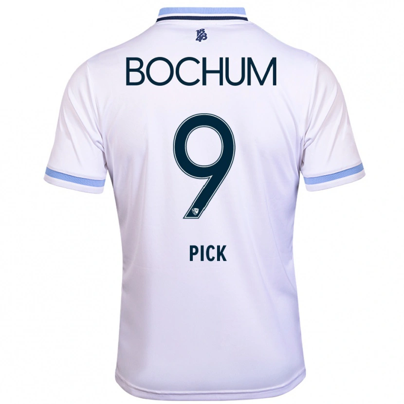 Danxen Børn Luis Pick #9 Hvid Himmelblå Udebane Spillertrøjer 2025/26 Trøje T-Shirt