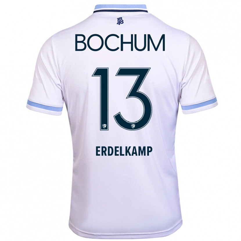 Danxen Børn Luca Erdelkamp #13 Hvid Himmelblå Udebane Spillertrøjer 2025/26 Trøje T-Shirt