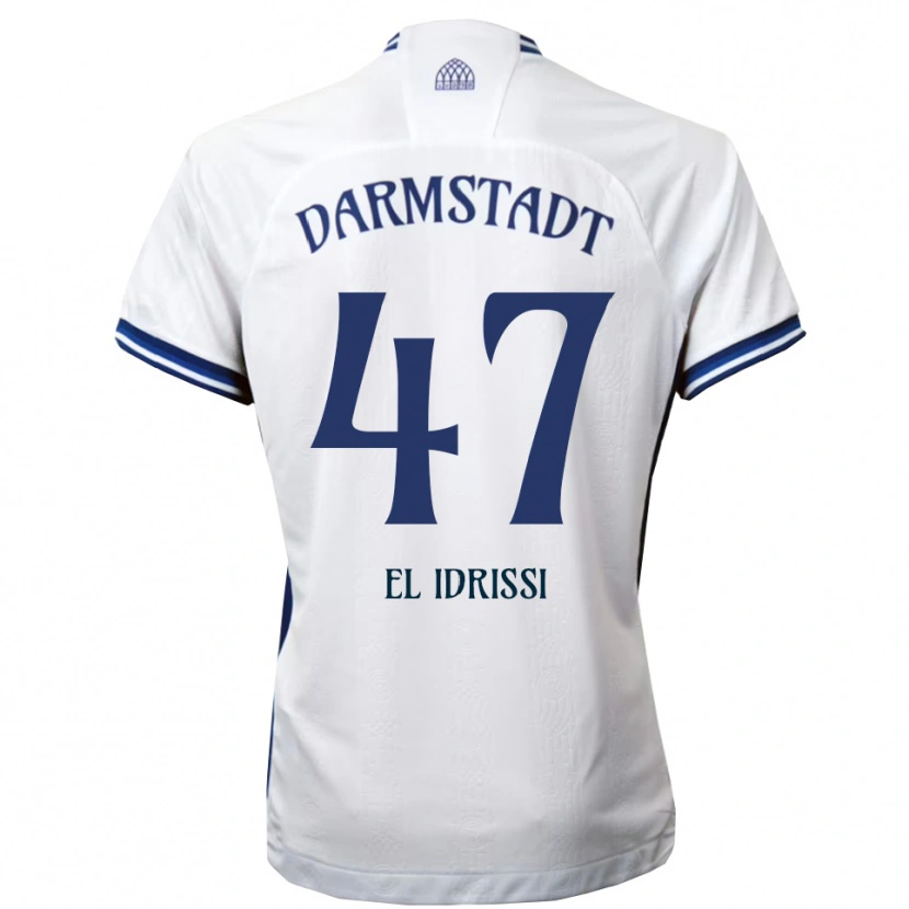 Danxen Børn Othmane El Idrissi #47 Hvid Blå Udebane Spillertrøjer 2025/26 Trøje T-Shirt