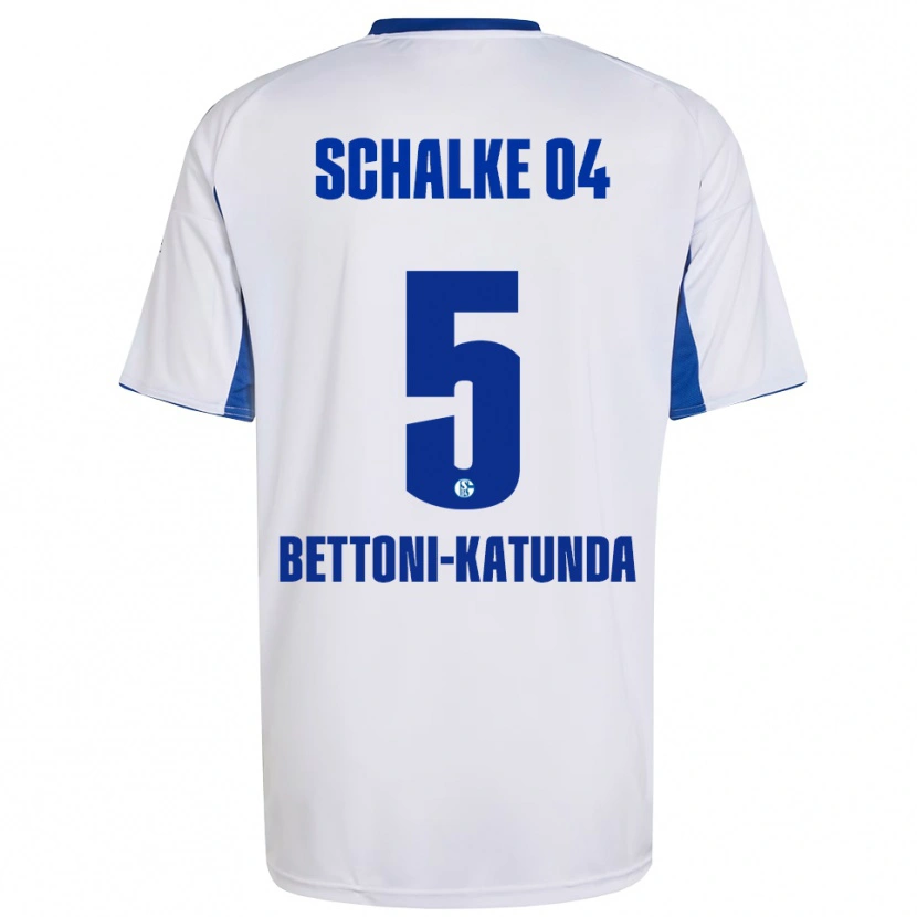 Danxen Børn Claudio Bettoni-Katunda #5 Hvid Blå Udebane Spillertrøjer 2025/26 Trøje T-Shirt
