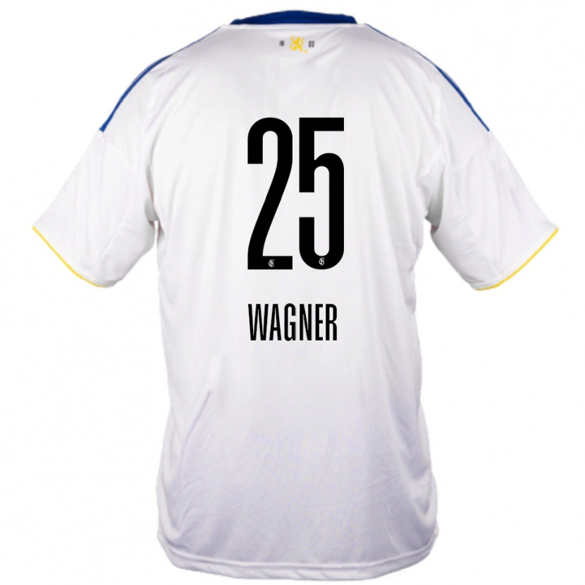 Danxen Børn Allison Wagner #25 Hvid Blå Gul Udebane Spillertrøjer 2025/26 Trøje T-Shirt