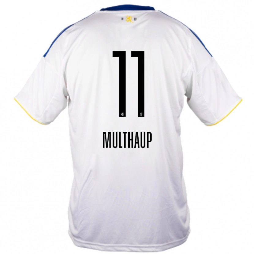 Danxen Børn Maurice Multhaup #11 Hvid Blå Gul Udebane Spillertrøjer 2025/26 Trøje T-Shirt