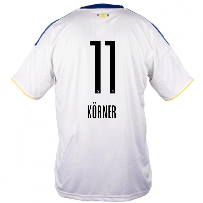 Danxen Børn Lea Körner #11 Hvid Blå Gul Udebane Spillertrøjer 2025/26 Trøje T-Shirt