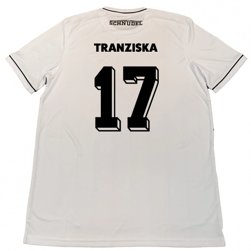 Danxen Børn Jakob Tranziska #17 Hvid Sort Udebane Spillertrøjer 2025/26 Trøje T-Shirt