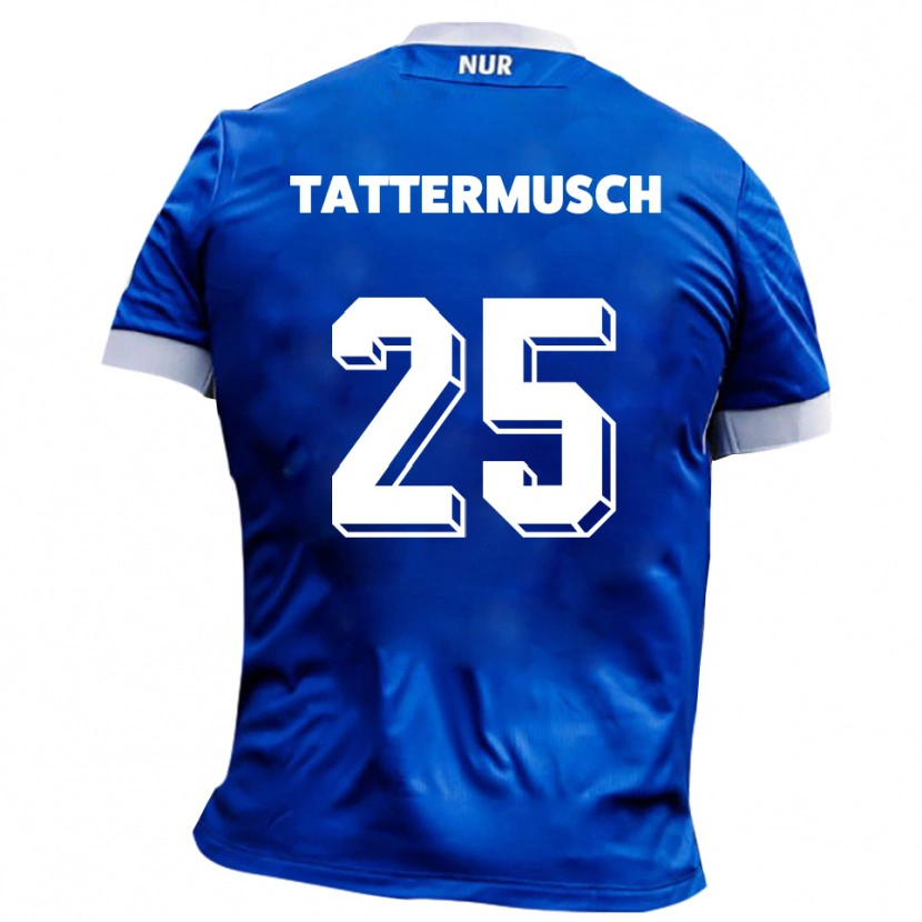 Danxen Børn Ted Tattermusch #25 Blå Hvid Udebane Spillertrøjer 2025/26 Trøje T-Shirt