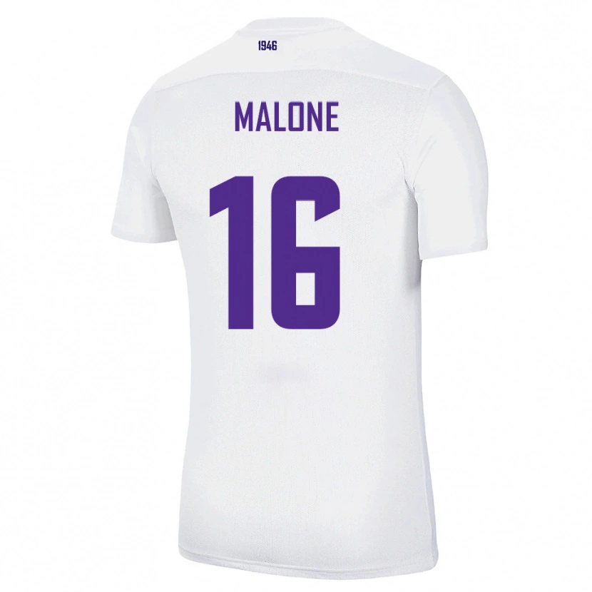 Danxen Børn Ryan Malone #16 Hvid Grøn Udebane Spillertrøjer 2025/26 Trøje T-Shirt
