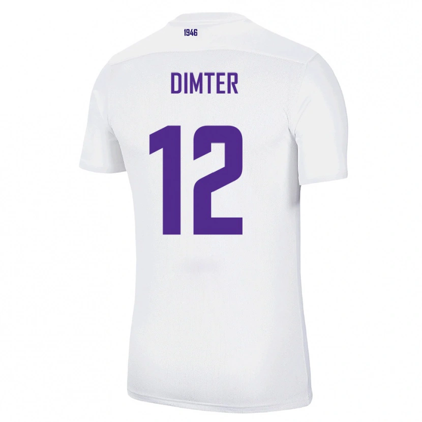 Danxen Børn Noel Dimter #12 Hvid Grøn Udebane Spillertrøjer 2025/26 Trøje T-Shirt