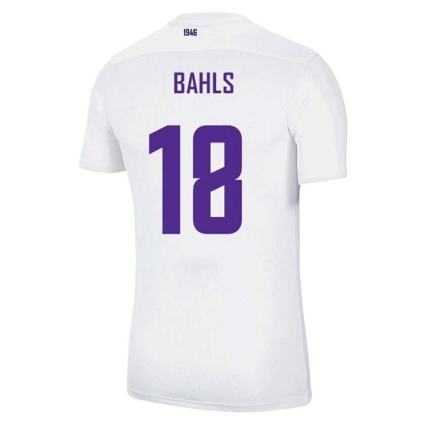 Danxen Børn Luca Bahls #18 Hvid Grøn Udebane Spillertrøjer 2025/26 Trøje T-Shirt