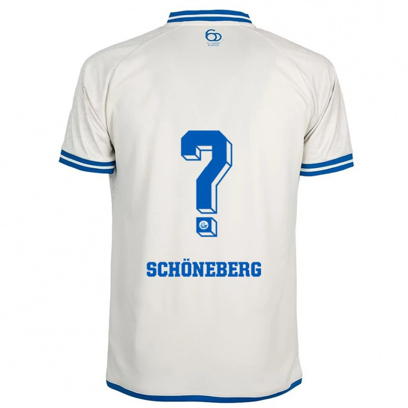 Danxen Børn Tom Schöneberg #0 Hvid Blå Udebane Spillertrøjer 2025/26 Trøje T-Shirt