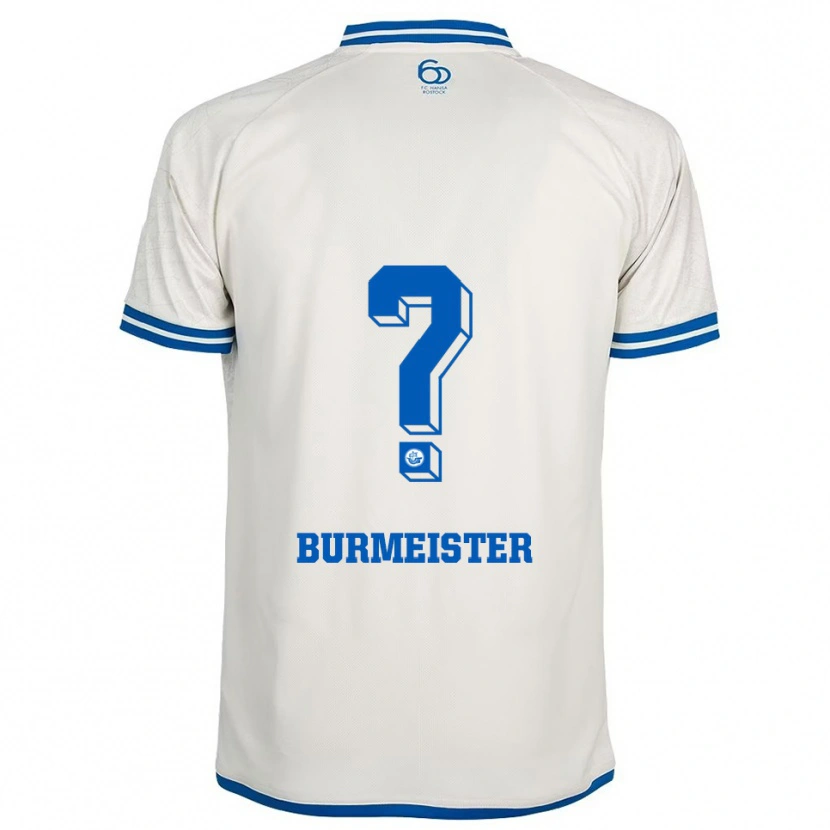 Danxen Børn Fiete Burmeister #0 Hvid Blå Udebane Spillertrøjer 2025/26 Trøje T-Shirt
