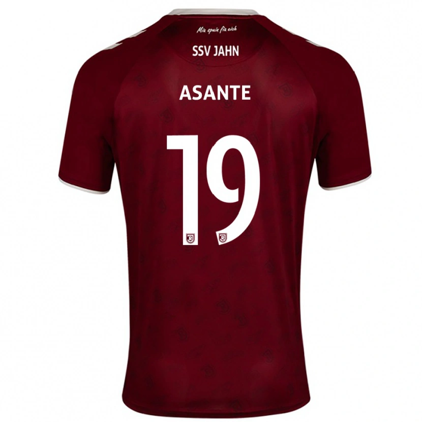 Danxen Børn Davis Asante #19 Burgundy Hvid Udebane Spillertrøjer 2025/26 Trøje T-Shirt