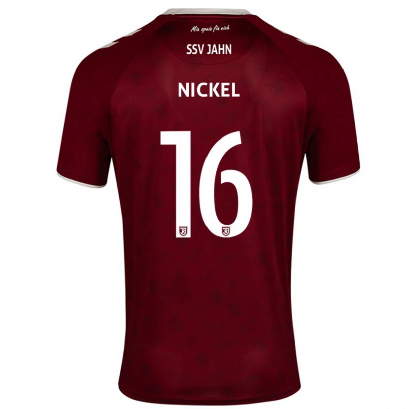 Danxen Børn Marlon Nickel #16 Burgundy Hvid Udebane Spillertrøjer 2025/26 Trøje T-Shirt