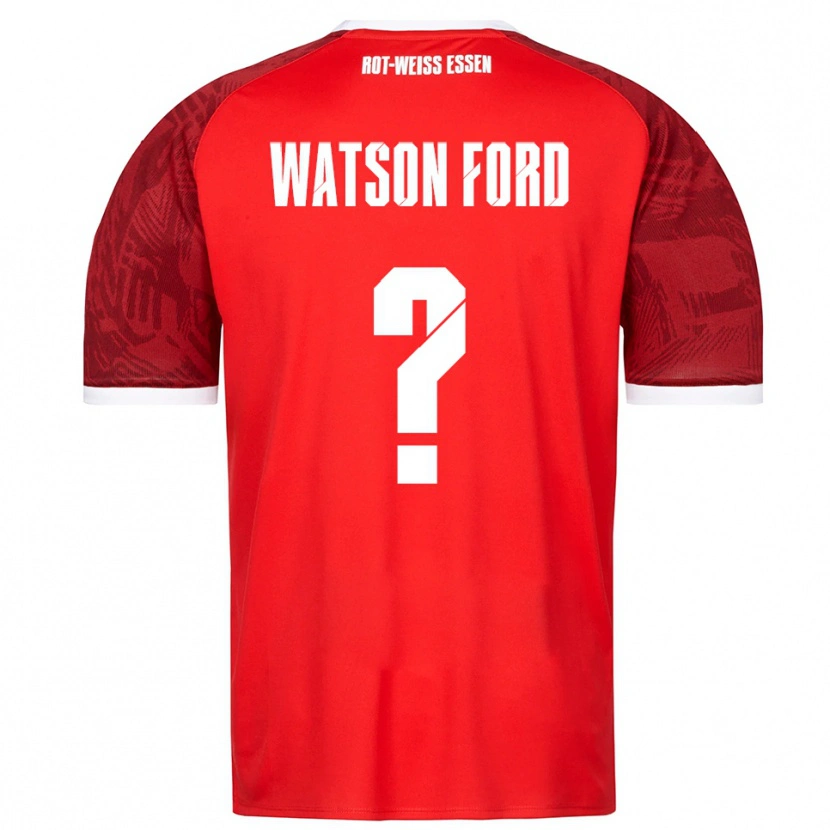 Danxen Børn Rawley Watson Ford #0 Rød Burgundy Hvid Udebane Spillertrøjer 2025/26 Trøje T-Shirt