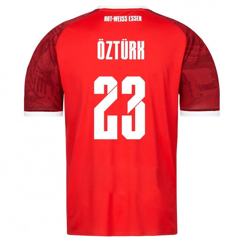 Danxen Børn Efehan Öztürk #23 Rød Burgundy Hvid Udebane Spillertrøjer 2025/26 Trøje T-Shirt