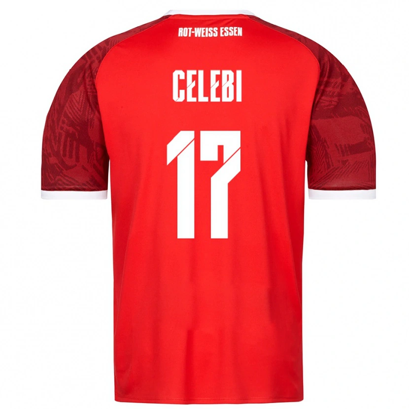 Danxen Børn Ekin Celebi #17 Rød Burgundy Hvid Udebane Spillertrøjer 2025/26 Trøje T-Shirt