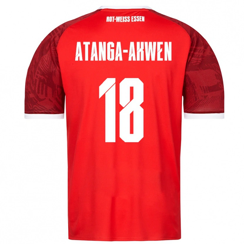 Danxen Børn Randy-Tamufor Atanga-Akwen #18 Rød Burgundy Hvid Udebane Spillertrøjer 2025/26 Trøje T-Shirt