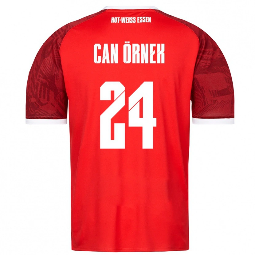 Danxen Børn Eray Can Örnek #24 Rød Burgundy Hvid Udebane Spillertrøjer 2025/26 Trøje T-Shirt