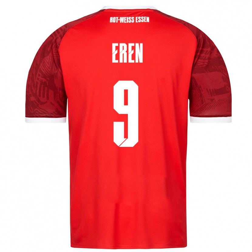 Danxen Børn Baran Eren #9 Rød Burgundy Hvid Udebane Spillertrøjer 2025/26 Trøje T-Shirt