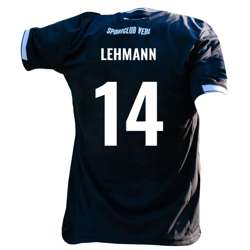 Danxen Børn Paul Lehmann #14 Sort Hvid Udebane Spillertrøjer 2025/26 Trøje T-Shirt