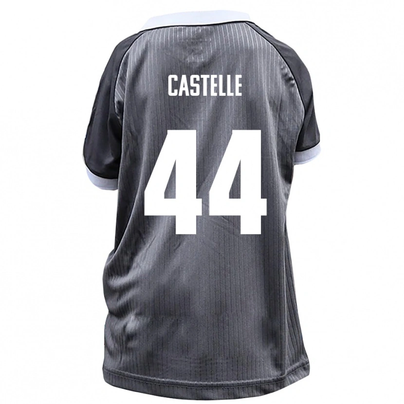 Danxen Børn Niklas Castelle #44 Grå Hvid Udebane Spillertrøjer 2025/26 Trøje T-Shirt