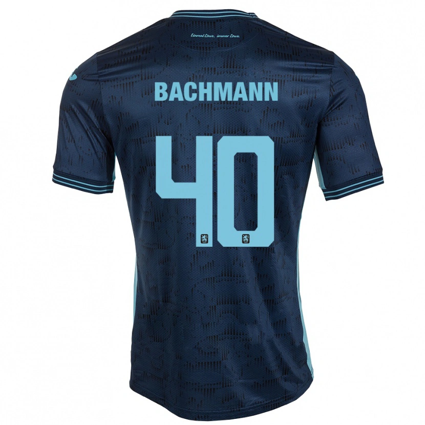 Danxen Børn Paul Bachmann #40 Royal Blå Udebane Spillertrøjer 2025/26 Trøje T-Shirt
