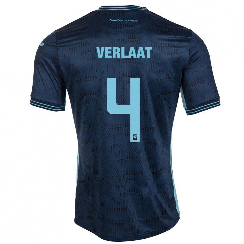 Danxen Børn Jesper Verlaat #4 Royal Blå Udebane Spillertrøjer 2025/26 Trøje T-Shirt