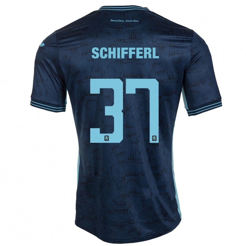 Danxen Børn Raphael Schifferl #37 Royal Blå Udebane Spillertrøjer 2025/26 Trøje T-Shirt
