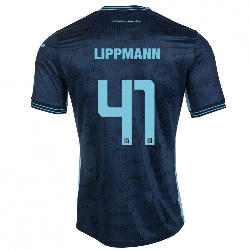 Danxen Børn Clemens Lippmann #41 Royal Blå Udebane Spillertrøjer 2025/26 Trøje T-Shirt