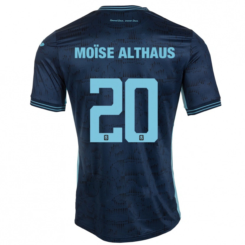 Danxen Børn Samuel Moïse Althaus #20 Royal Blå Udebane Spillertrøjer 2025/26 Trøje T-Shirt