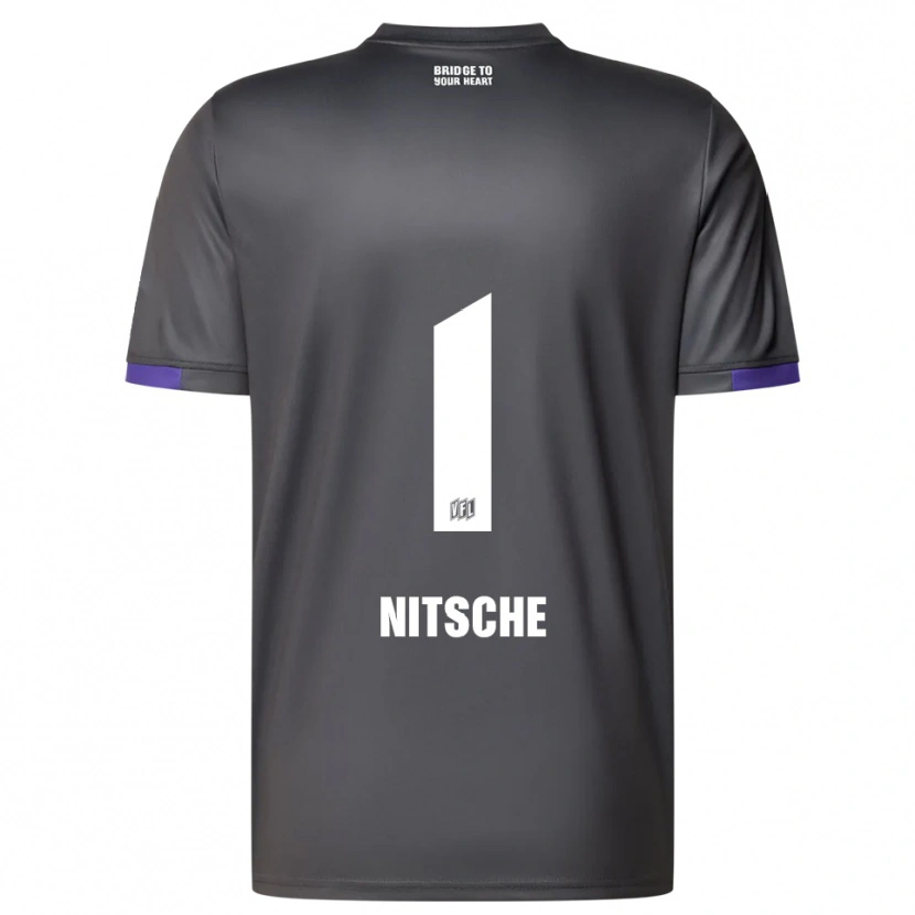 Danxen Børn Till Nitsche #1 Grå Lilla Udebane Spillertrøjer 2025/26 Trøje T-Shirt