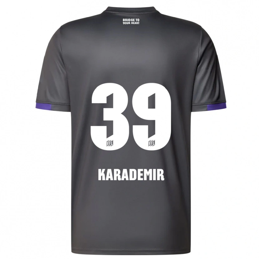 Danxen Børn Yiğit Karademir #39 Grå Lilla Udebane Spillertrøjer 2025/26 Trøje T-Shirt