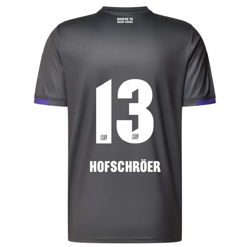 Danxen Børn Joris Hofschröer #13 Grå Lilla Udebane Spillertrøjer 2025/26 Trøje T-Shirt