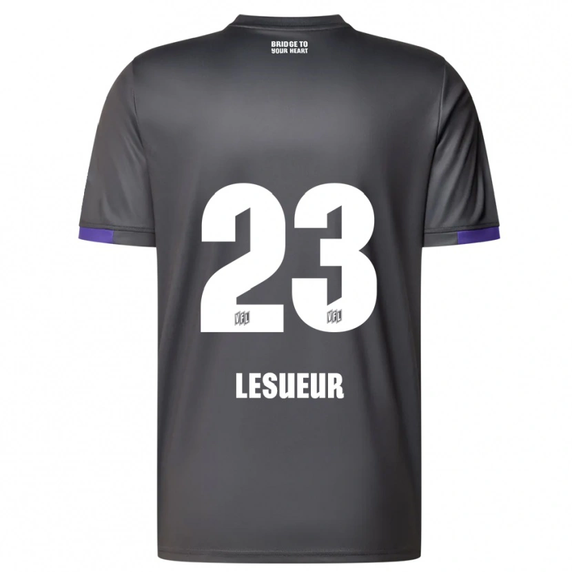 Danxen Børn Tony Lesueur #23 Grå Lilla Udebane Spillertrøjer 2025/26 Trøje T-Shirt