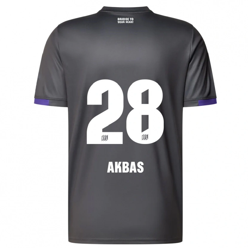 Danxen Børn Can Akbas #28 Grå Lilla Udebane Spillertrøjer 2025/26 Trøje T-Shirt