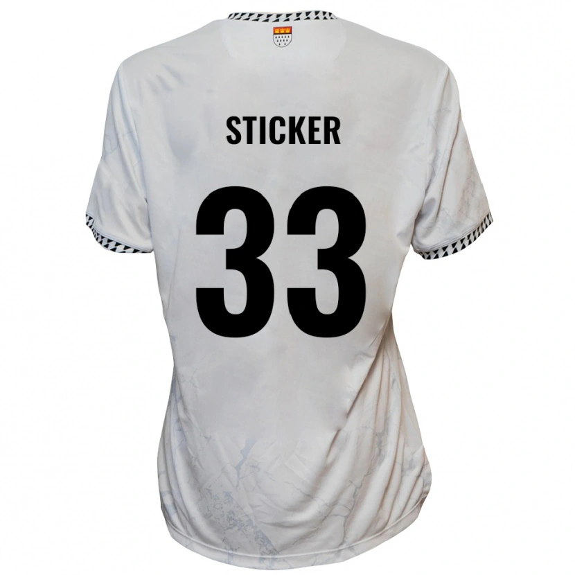 Danxen Børn Jonah Sticker #33 Hvid Sort Udebane Spillertrøjer 2025/26 Trøje T-Shirt