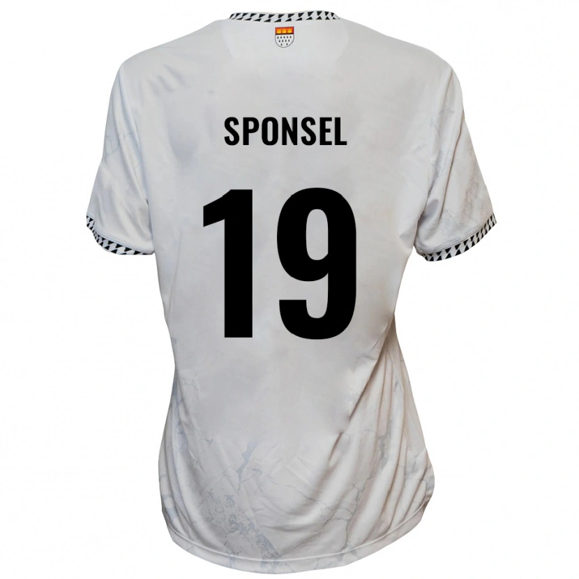 Danxen Børn Meiko Sponsel #19 Hvid Sort Udebane Spillertrøjer 2025/26 Trøje T-Shirt
