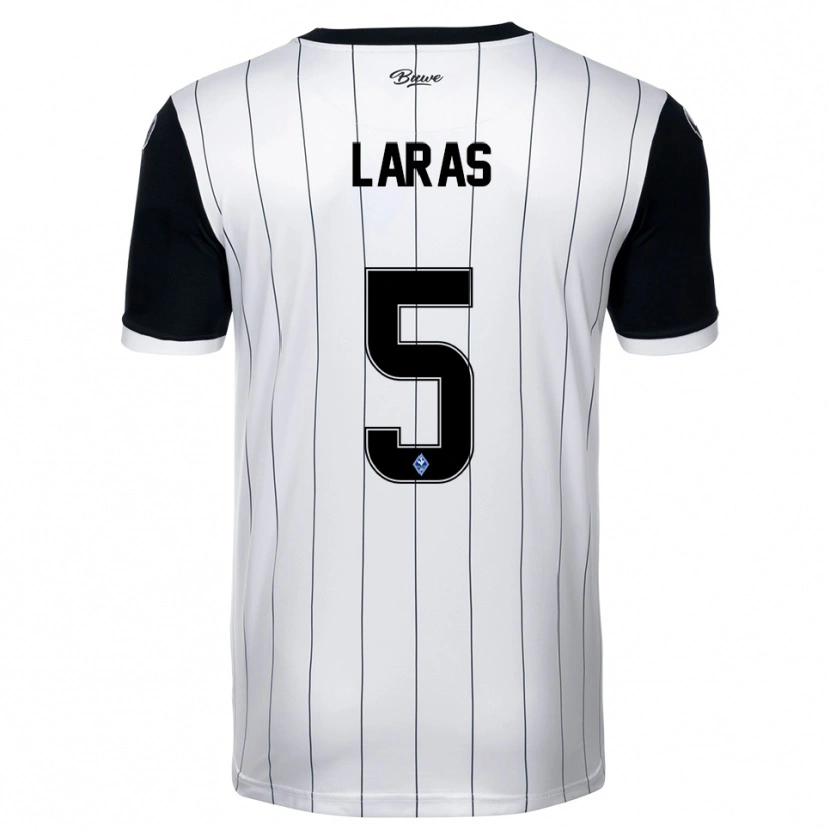 Danxen Børn Noah Laras #5 Hvid Sort Udebane Spillertrøjer 2025/26 Trøje T-Shirt