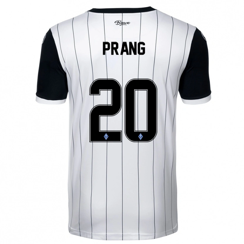 Danxen Børn Ebbe Prang #20 Hvid Sort Udebane Spillertrøjer 2025/26 Trøje T-Shirt